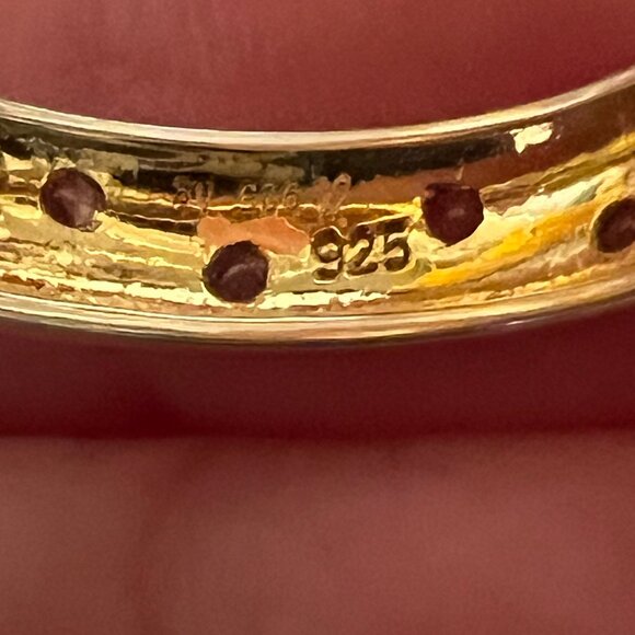 Celestial style ring w/ cubic zirconia gems - Size 8 Sterling silver 925 - Picture 2 of 3